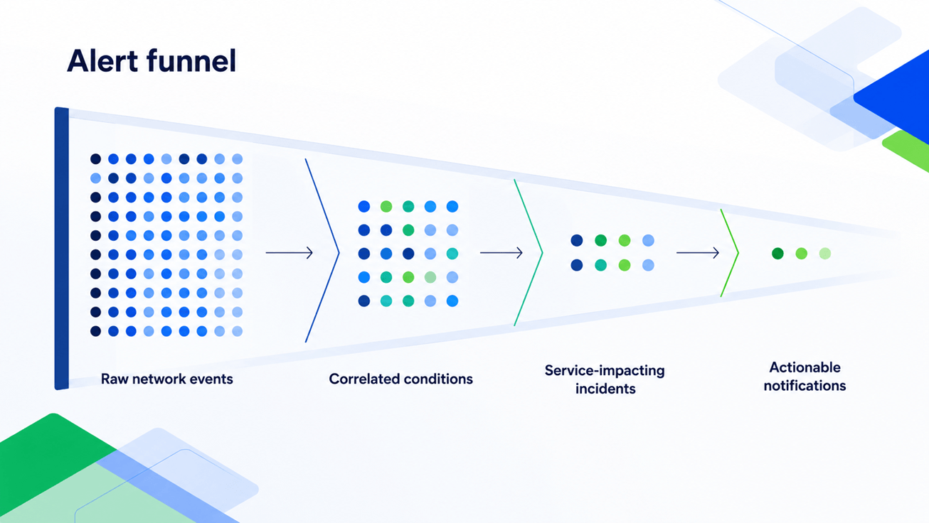 alert_funnel Alert funnel from network events to actionable notifications.