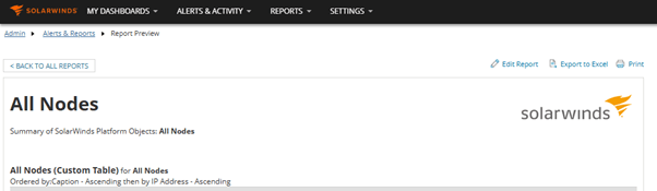 Export IPs from Orion