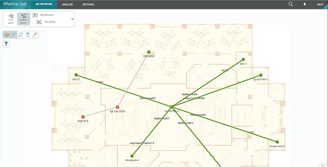 interactive network mapping screenshot