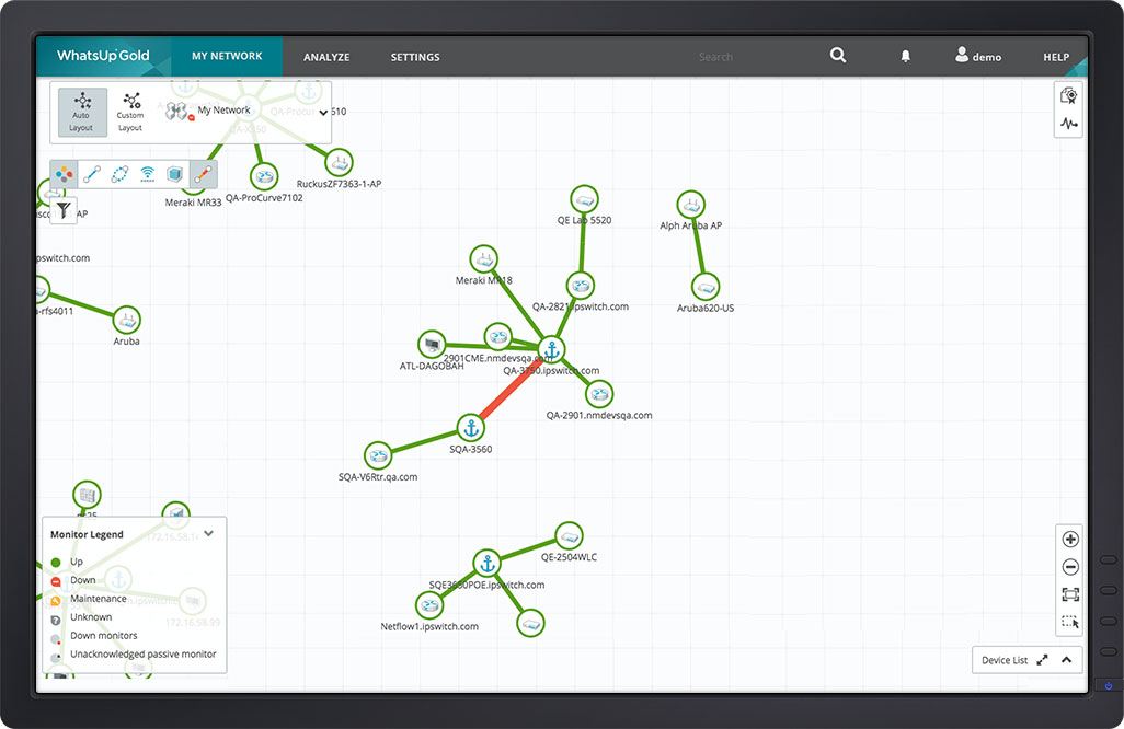 Visualize Interface Utilization with WhatsUp Gold’s Network Mapping