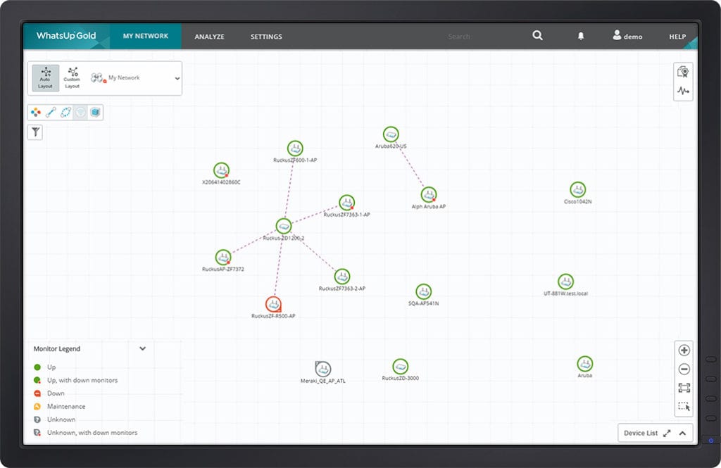 Map Wireless and Virtual Environment with WhatsUp Gold’s Network Mapping System